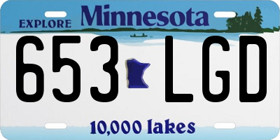 MN license plate 653LGD