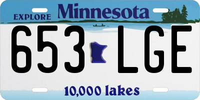 MN license plate 653LGE