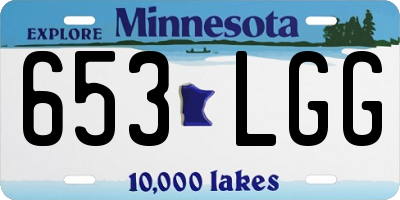 MN license plate 653LGG