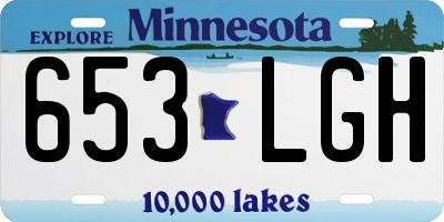 MN license plate 653LGH
