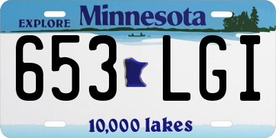 MN license plate 653LGI