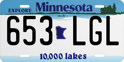 MN license plate 653LGL