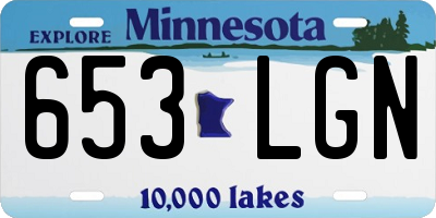 MN license plate 653LGN