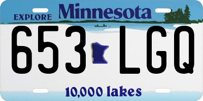 MN license plate 653LGQ