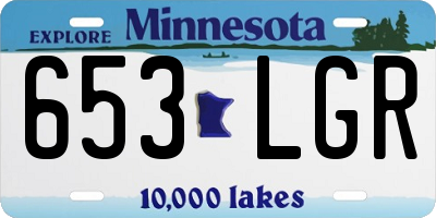 MN license plate 653LGR