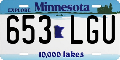 MN license plate 653LGU