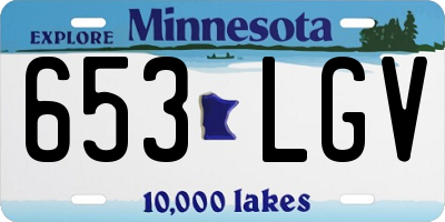 MN license plate 653LGV