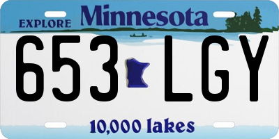 MN license plate 653LGY