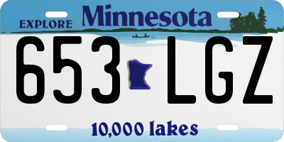 MN license plate 653LGZ