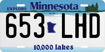 MN license plate 653LHD