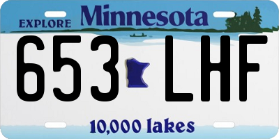 MN license plate 653LHF