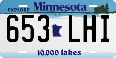 MN license plate 653LHI