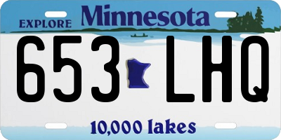 MN license plate 653LHQ