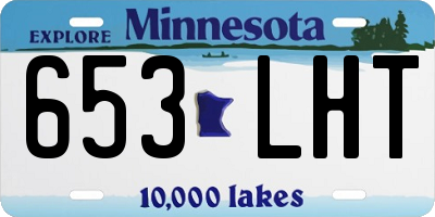 MN license plate 653LHT