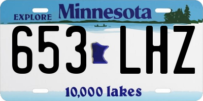 MN license plate 653LHZ