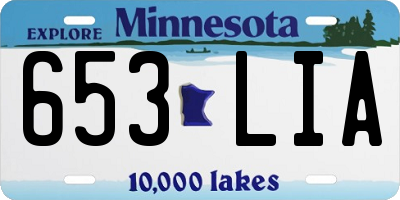 MN license plate 653LIA