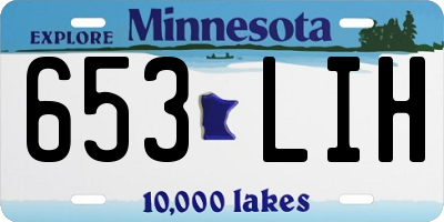 MN license plate 653LIH