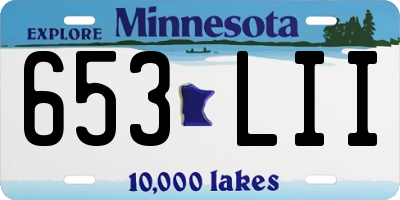 MN license plate 653LII