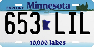 MN license plate 653LIL