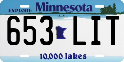 MN license plate 653LIT