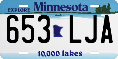 MN license plate 653LJA
