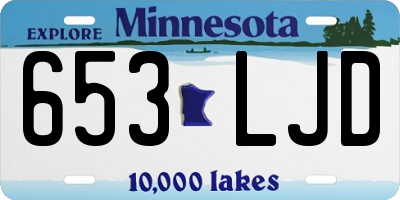 MN license plate 653LJD