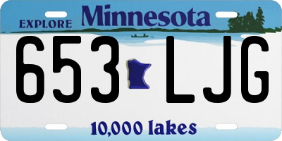 MN license plate 653LJG