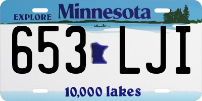 MN license plate 653LJI