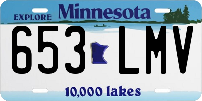 MN license plate 653LMV