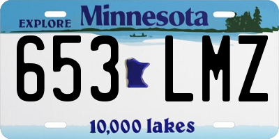 MN license plate 653LMZ