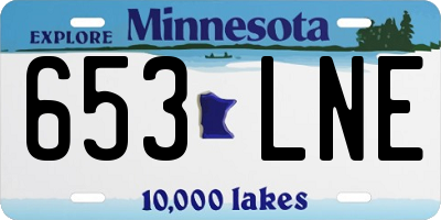 MN license plate 653LNE