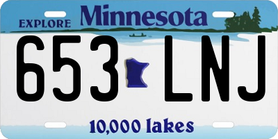 MN license plate 653LNJ
