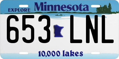 MN license plate 653LNL