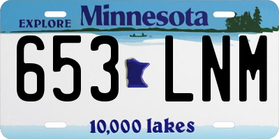 MN license plate 653LNM