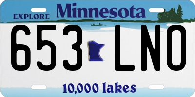 MN license plate 653LNO