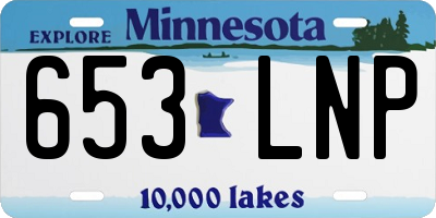 MN license plate 653LNP