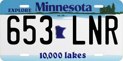 MN license plate 653LNR