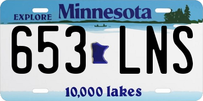 MN license plate 653LNS
