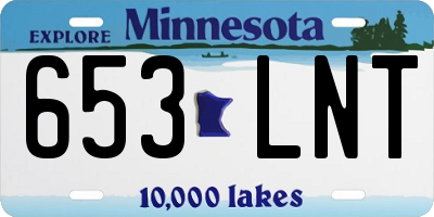 MN license plate 653LNT