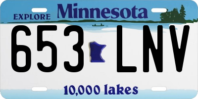 MN license plate 653LNV