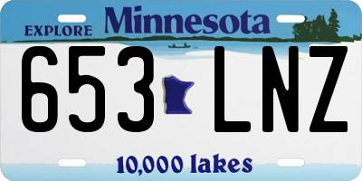 MN license plate 653LNZ