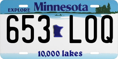 MN license plate 653LOQ