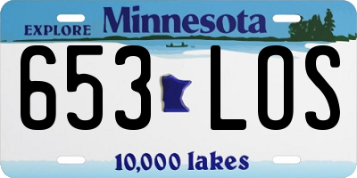 MN license plate 653LOS