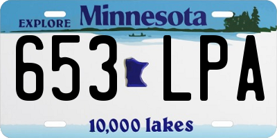 MN license plate 653LPA