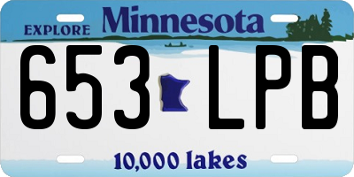 MN license plate 653LPB