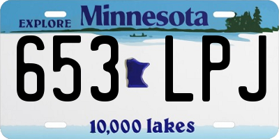 MN license plate 653LPJ
