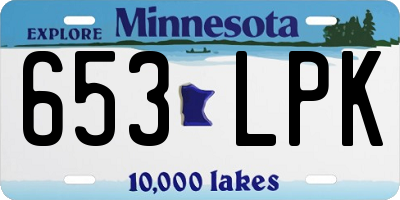 MN license plate 653LPK