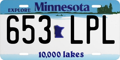 MN license plate 653LPL