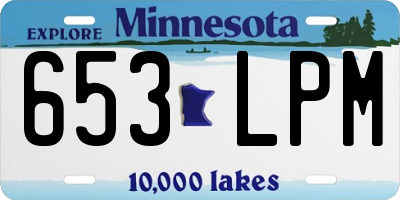 MN license plate 653LPM