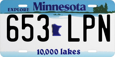 MN license plate 653LPN